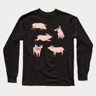 little pigs sticking Long Sleeve T-Shirt